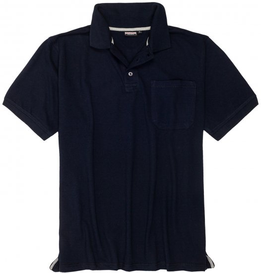 Adamo Klaas Regular fit Polo Shirt with Pocket Navy - Polo - Polo Uomo Taglie Forti