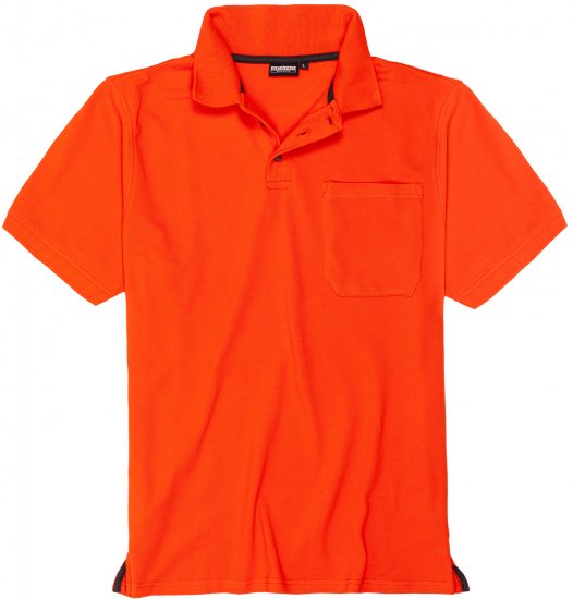 Adamo Klaas Regular fit Polo Shirt with Pocket Orange - Polo - Polo Uomo Taglie Forti