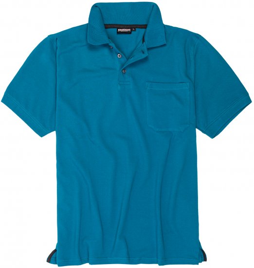 Adamo Klaas Regular fit Polo Shirt with Pocket Petrol - Polo - Polo Uomo Taglie Forti