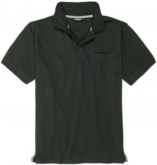 Adamo Klaas Regular fit Polo Shirt with Pocket Pine Green - Polo - Polo Uomo Taglie Forti