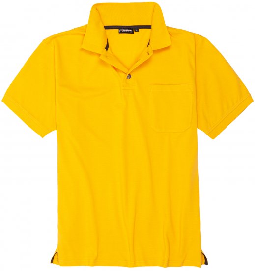 Adamo Klaas Regular fit Polo Shirt with Pocket Yellow - Polo - Polo Uomo Taglie Forti