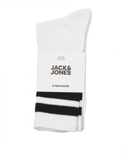 Jack & Jones Travis Calzini da tennis Bianco confezione da 3 - Intimo & costumi da bagno - Intimo Taglie Forti Uomo