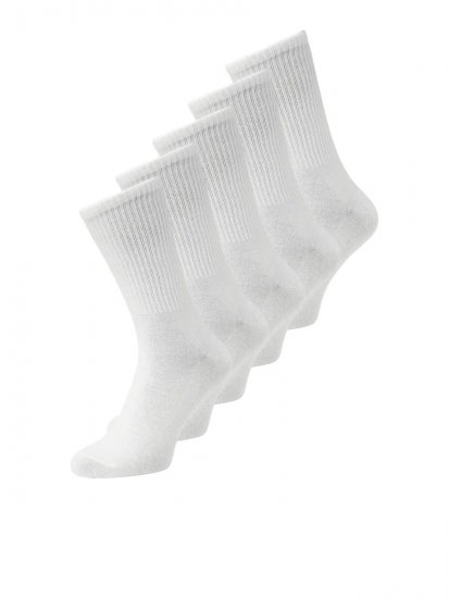 Jack & Jones Basic Calzini da tennis Bianco confezione da 5 - Intimo & costumi da bagno - Intimo Taglie Forti Uomo
