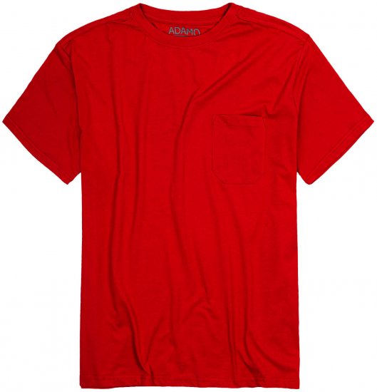 Adamo Kody Regular fit T-shirt with Pocket Red - Magliette - Magliette Uomo Taglie Forti