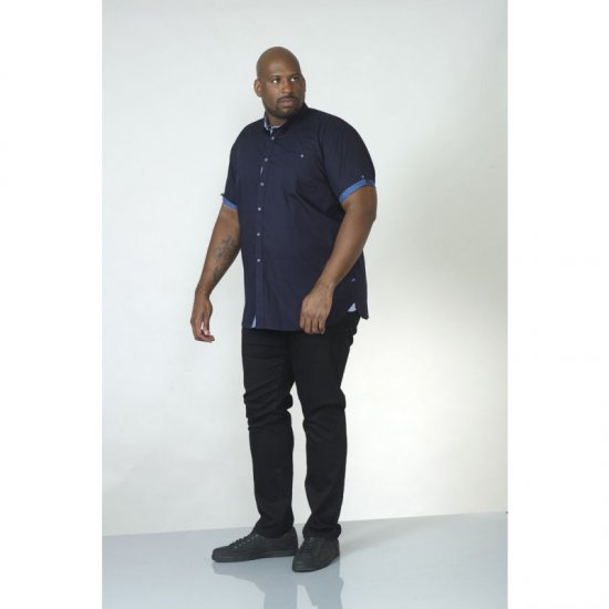 D555 Tim Short Sleeve Shirt Navy - Camicie - Camicie Taglie Forti Uomo