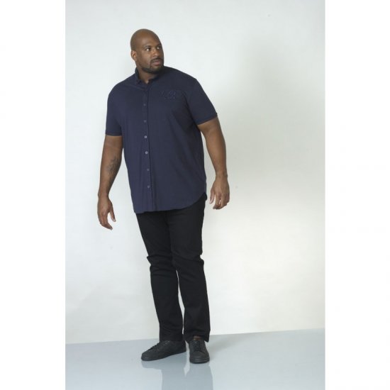 D555 Beaver Couture Jersey Shirt Navy - Camicie - Camicie Taglie Forti Uomo