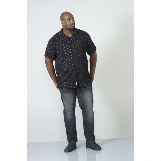 D555 Luciano Bowling Shirt Black - Camicie - Camicie Taglie Forti Uomo