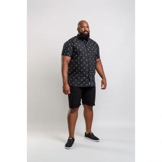 D555 Marley Shirt Black - Camicie - Camicie Taglie Forti Uomo