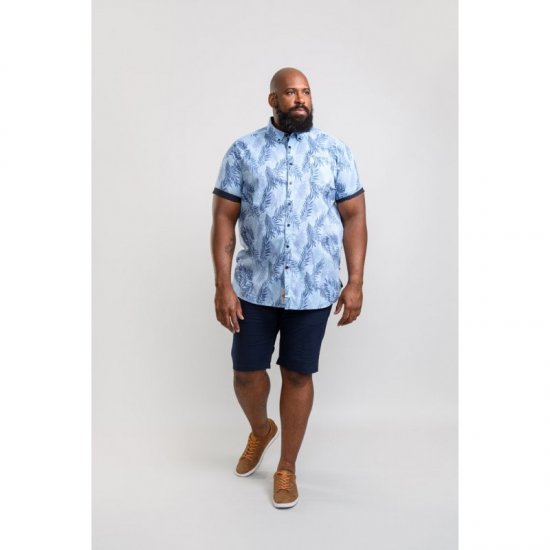 D555 Santana Hawaii Shirt Sky Blue - Camicie - Camicie Taglie Forti Uomo