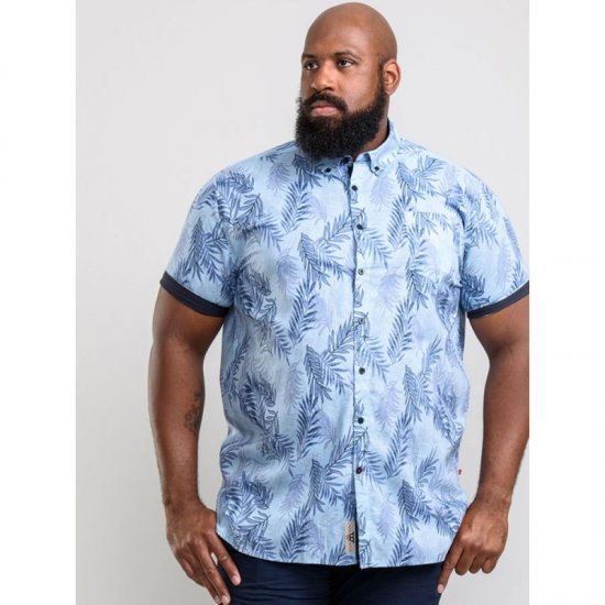 D555 Santana Hawaii Shirt Sky Blue - Camicie - Camicie Taglie Forti Uomo