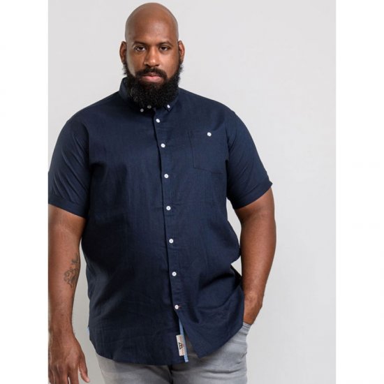 D555 Brixton Shirt Navy - Camicie - Camicie Taglie Forti Uomo