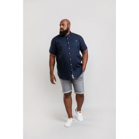 D555 Brixton Shirt Navy - Camicie - Camicie Taglie Forti Uomo