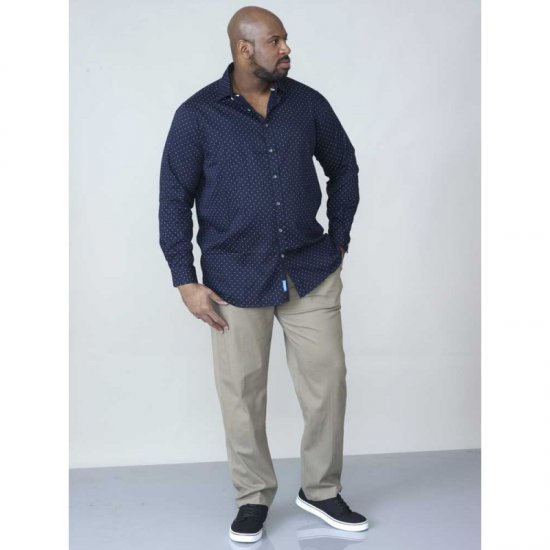 D555 Rashard Long Sleeve Printed Shirt - Camicie - Camicie Taglie Forti Uomo