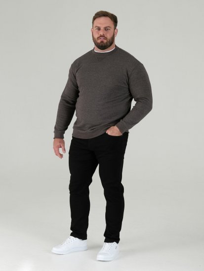 D555 Sweat Sweatshirt Grey - Felpe & felpe con cappuccio - Felpe & Felpe con Cappuccio Uomo Taglie Forti