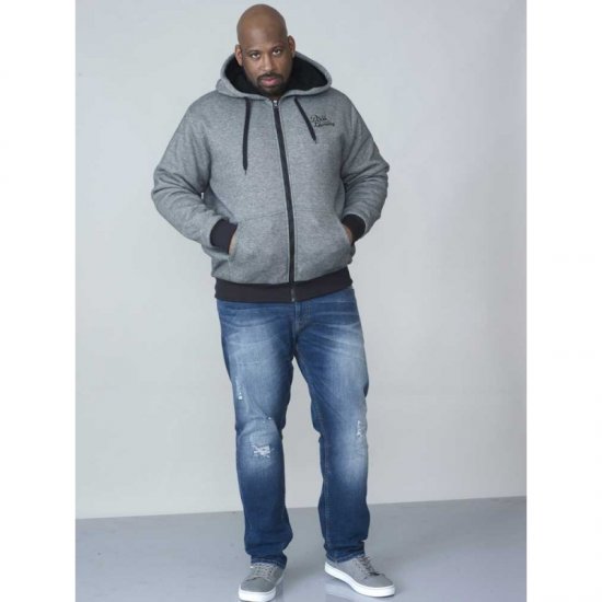 D555 William Sherpa Lined Hoodie - Felpe & felpe con cappuccio - Felpe & Felpe con Cappuccio Uomo Taglie Forti