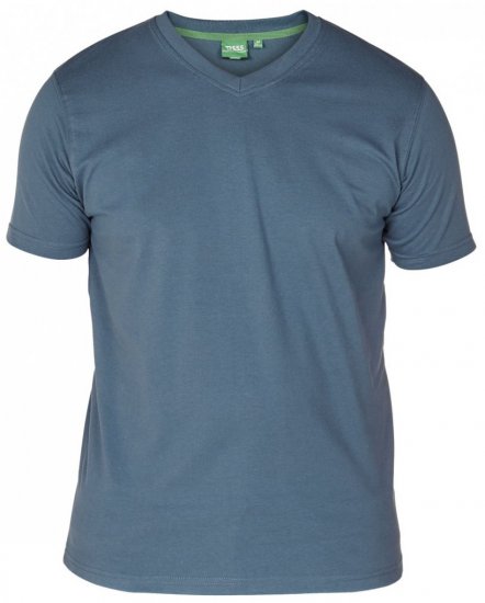 D555 Signature V-neck T-shirt Teal - Magliette - Magliette Uomo Taglie Forti