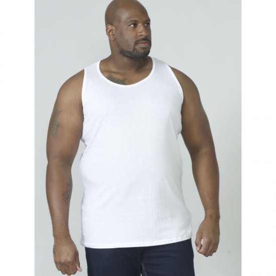 D555 Fabio Tanktop White - Magliette - Magliette Uomo Taglie Forti