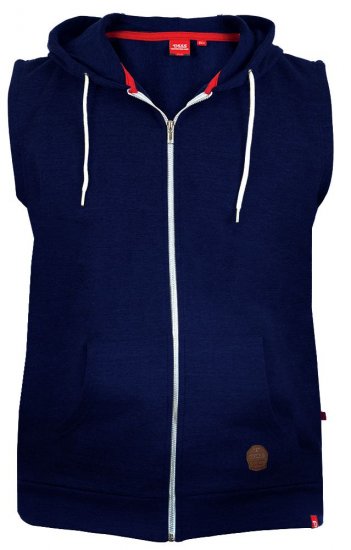 D555 Blake Sleeveless Hoodie Navy - Felpe & Felpe con cappuccio - Felpe & Felpe con Cappuccio Uomo Taglie Forti