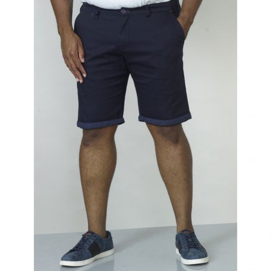 D555 Luke Stretch Shorts Navy - Shorts - Pantaloncini Uomo Taglie Forti
