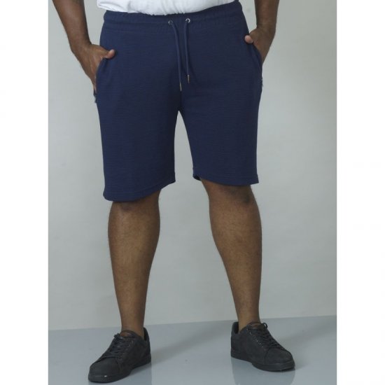 D555 Jackie Ribbed Jersey Shorts Navy - Pantaloni & pantaloncini tuta - Pantaloni Tuta Uomo Taglie Forti