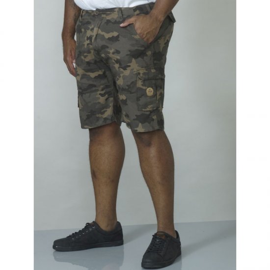 D555 Marty Camo Shorts Green - Shorts - Pantaloncini Uomo Taglie Forti