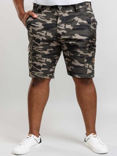 D555 Chadwick Shorts Green Camo - Shorts - Pantaloncini Uomo Taglie Forti