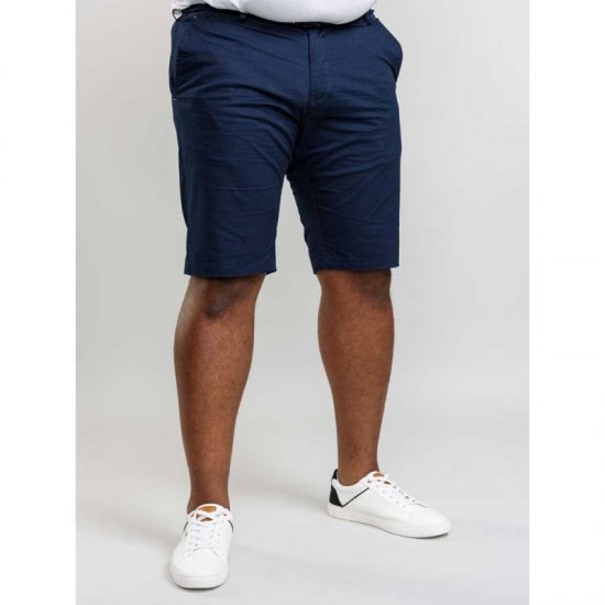 D555 Lopez Stretch Shorts Navy - Shorts - Pantaloncini Uomo Taglie Forti