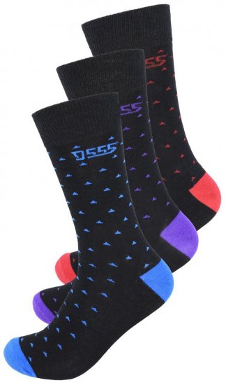 D555 Bolt Cotton Rich Luxury Socks 3-Pack - Intimo & costumi da bagno - Intimo Taglie Forti Uomo