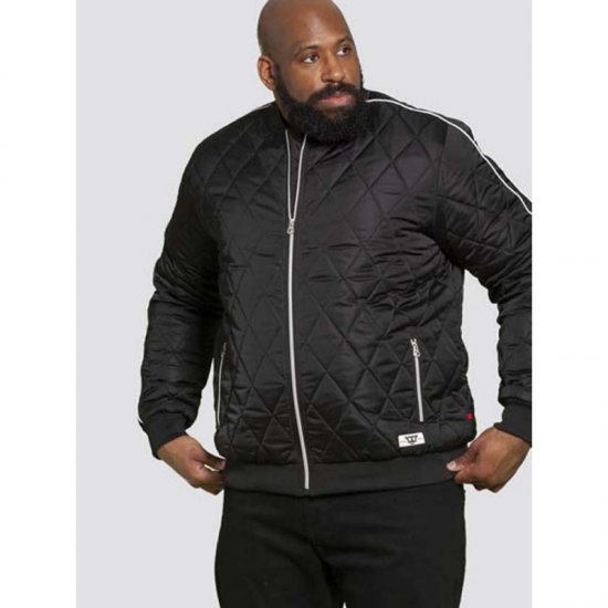 D555 Skipton Quilted Bomber Jacket Black - Giubbotti - Giubbotti Uomo Taglie Forti