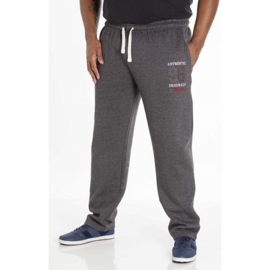 D555 Portland Sweatpants Charcoal - Pantaloni & pantaloncini tuta - Pantaloni Tuta Uomo Taglie Forti