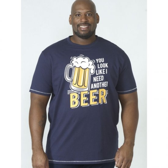 D555 Murray T-shirt Navy - Magliette - Magliette Uomo Taglie Forti