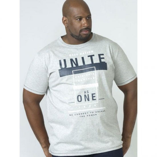 D555 Phillip T-shirt Grey - Magliette - Magliette Uomo Taglie Forti