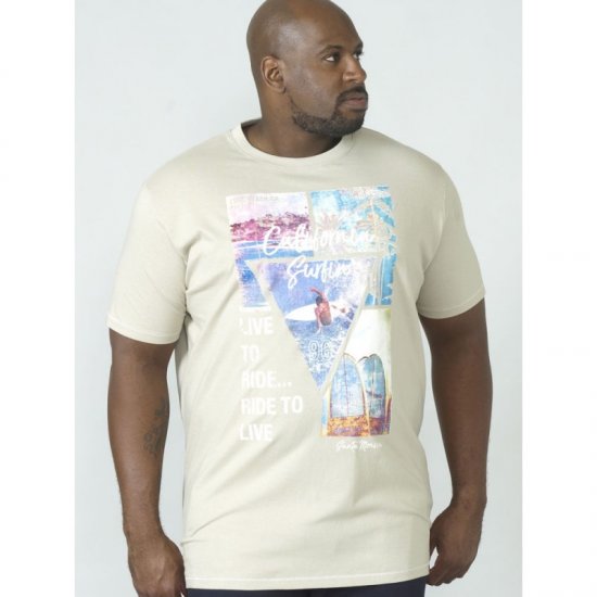 D555 Gordon T-shirt Pale Khaki - Magliette - Magliette Uomo Taglie Forti