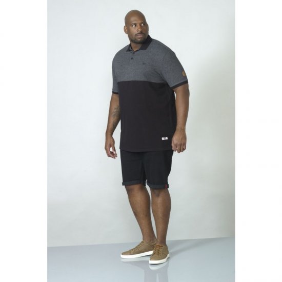 D555 Stefhen Polo Black - Polo - Polo Uomo Taglie Forti