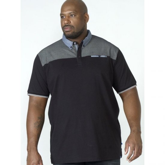 D555 Brent Polo Black - Polo - Polo Uomo Taglie Forti