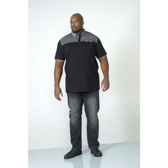 D555 Brent Polo Black - Polo - Polo Uomo Taglie Forti