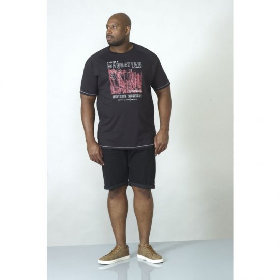 D555 Perry T-shirt Black - Magliette - Magliette Uomo Taglie Forti