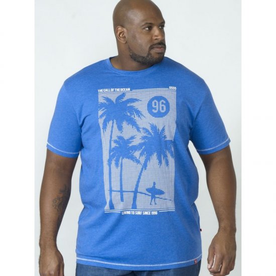 D555 Kansas T-shirt Blue - Magliette - Magliette Uomo Taglie Forti