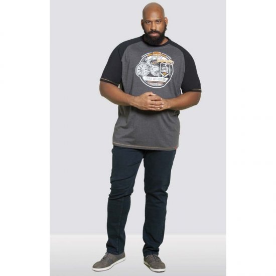 D555 Dallas T-shirt Charcoal - Magliette - Magliette Uomo Taglie Forti