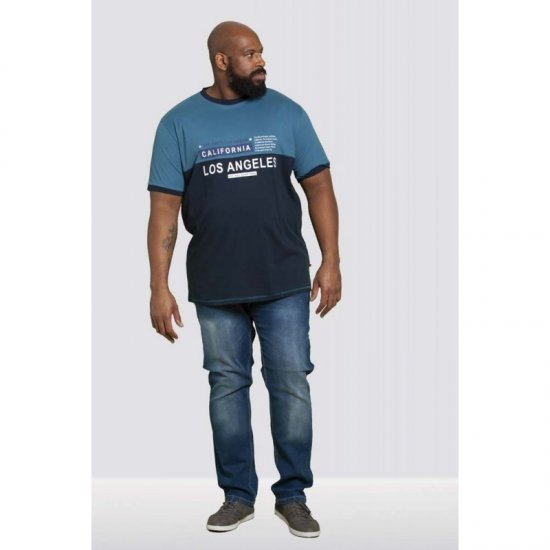 D555 Jackson T-shirt Teal - Magliette - Magliette Uomo Taglie Forti