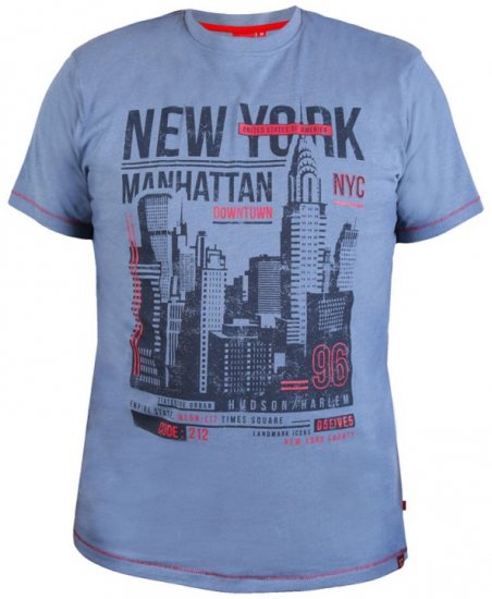 D555 Delta T-shirt Denim Blue - Magliette - Magliette Uomo Taglie Forti