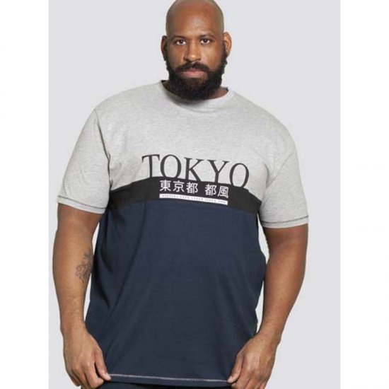 D555 Morris T-shirt Navy - Magliette - Magliette Uomo Taglie Forti