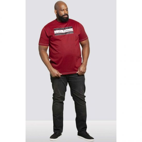 D555 Tempa T-shirt Red - Magliette - Magliette Uomo Taglie Forti