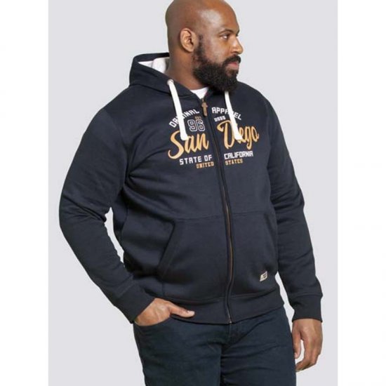 D555 Stockton Hoodie Navy - Felpe & felpe con cappuccio - Felpe & Felpe con Cappuccio Uomo Taglie Forti