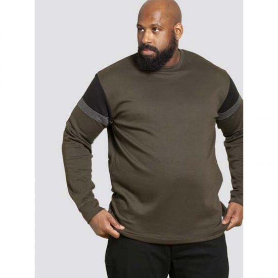 D555 Clermont Sweatshirt Khaki - Felpe & felpe con cappuccio - Felpe & Felpe con Cappuccio Uomo Taglie Forti
