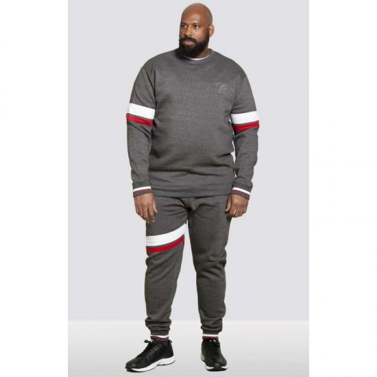 D555 Terrence Sweatshirt Charcoal - Felpe & felpe con cappuccio - Felpe & Felpe con Cappuccio Uomo Taglie Forti