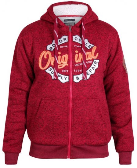 D555 Rylan Hoodie Red - Felpe & felpe con cappuccio - Felpe & Felpe con Cappuccio Uomo Taglie Forti