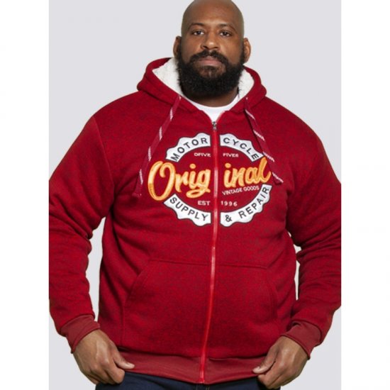 D555 Rylan Hoodie Red - Felpe & felpe con cappuccio - Felpe & Felpe con Cappuccio Uomo Taglie Forti