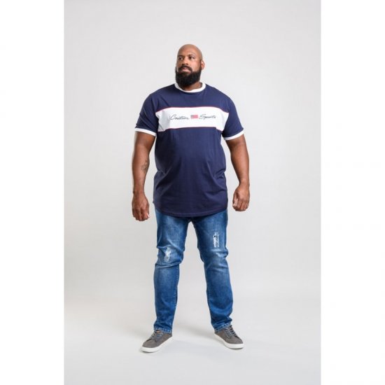 D555 Cullen T-shirt Navy - Magliette - Magliette Uomo Taglie Forti