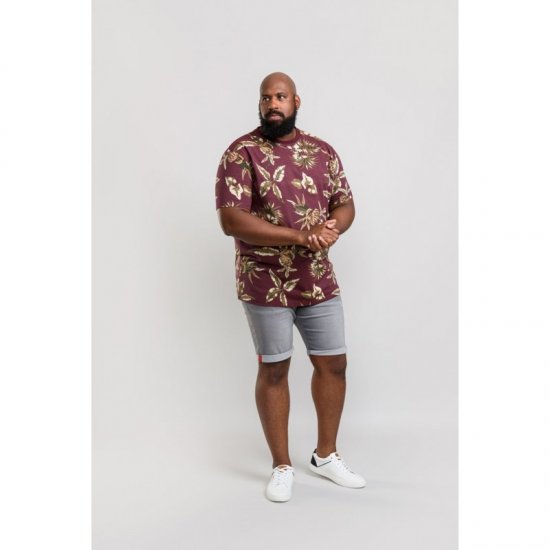 D555 Baxter T-shirt Wine-red - Magliette - Magliette Uomo Taglie Forti